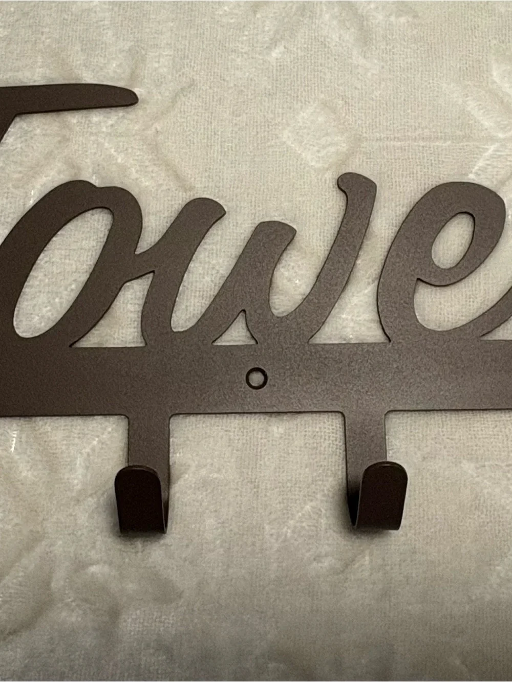 Towel Wall 6 Hook Rack - Brown